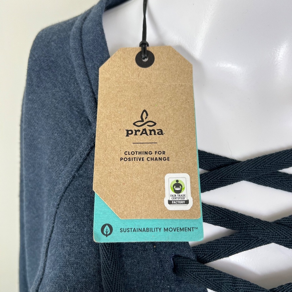 Prana Cozy‎ Up Terry Dress with Lacing and Pockets, XS - Picture 10 of 16